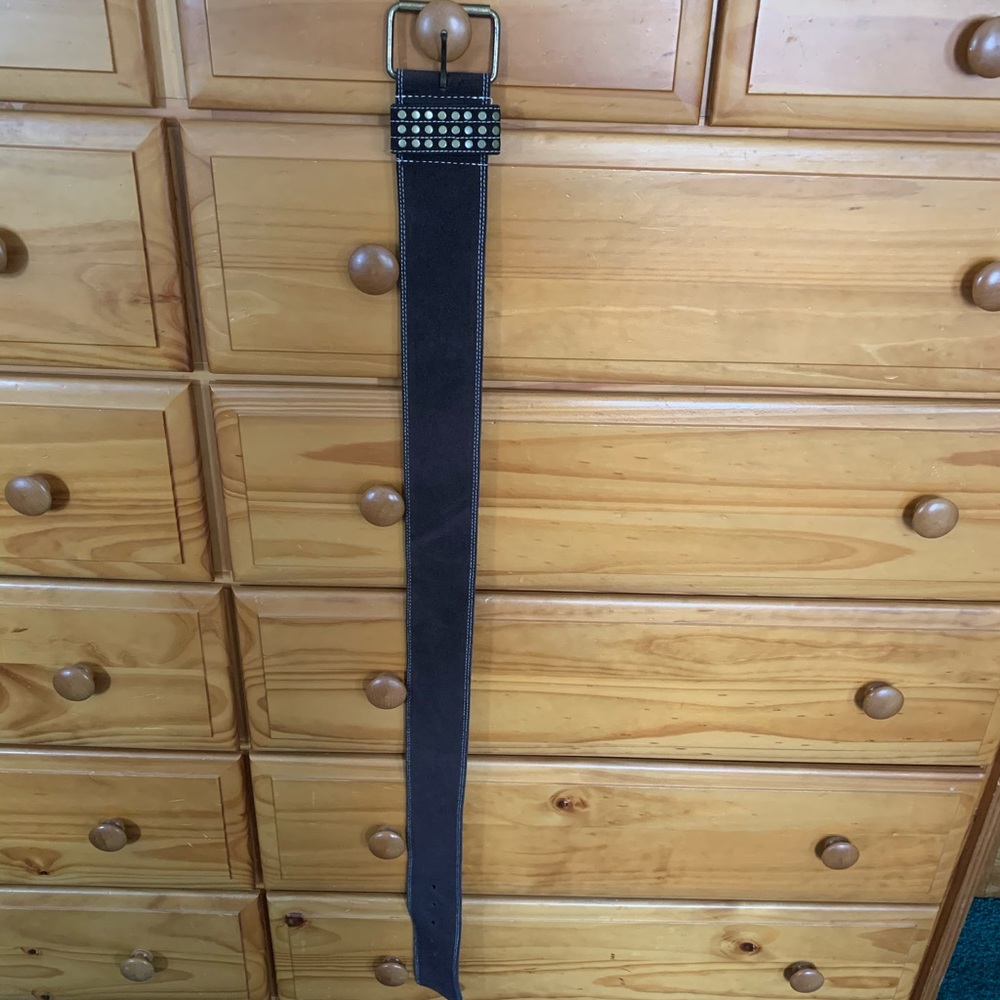 Brown fabric belt